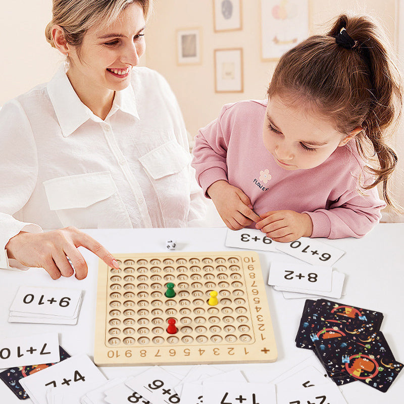 Montessori Multiplikations-brætspil i træ