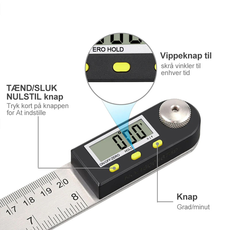 Electronisk Vinkellineal med digitalt display