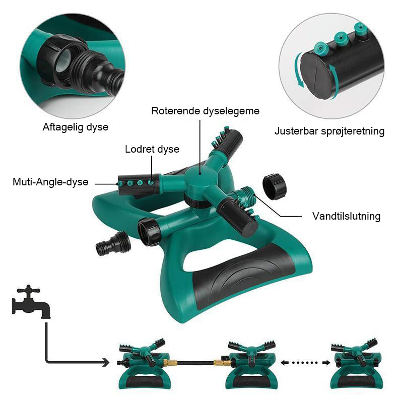 360 graders automatisk roterende sprinkler