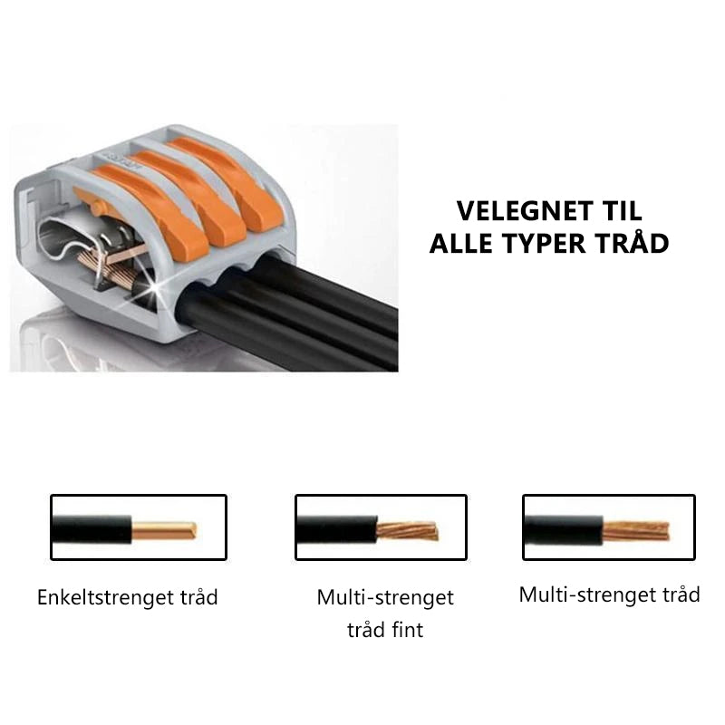 Universal Wire Connector Terminal Block til hurtig ledningsføring