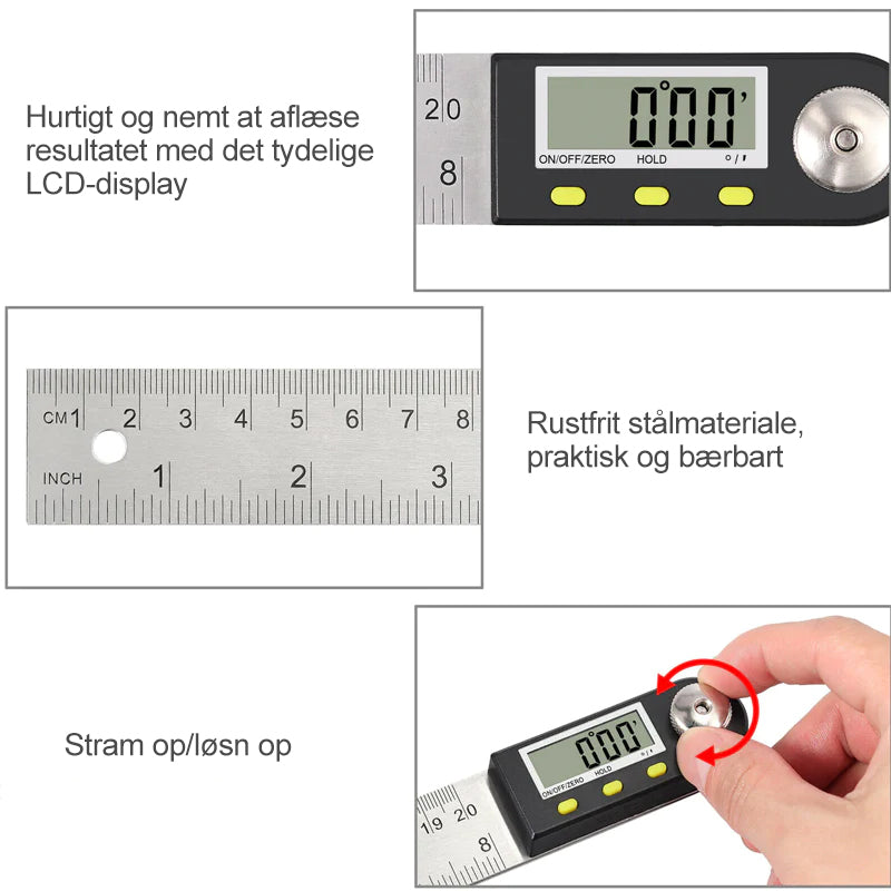 Electronisk Vinkellineal med digitalt display