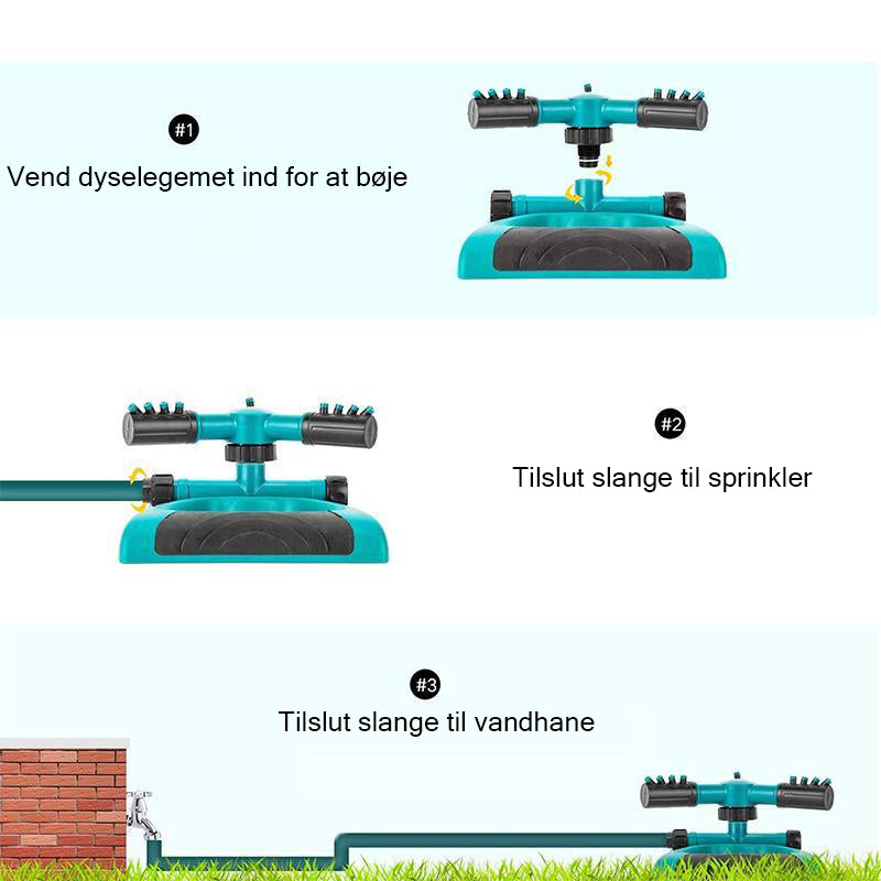 360 graders automatisk roterende sprinkler