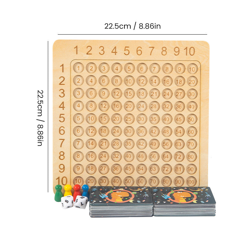 Montessori Multiplikations-brætspil i træ