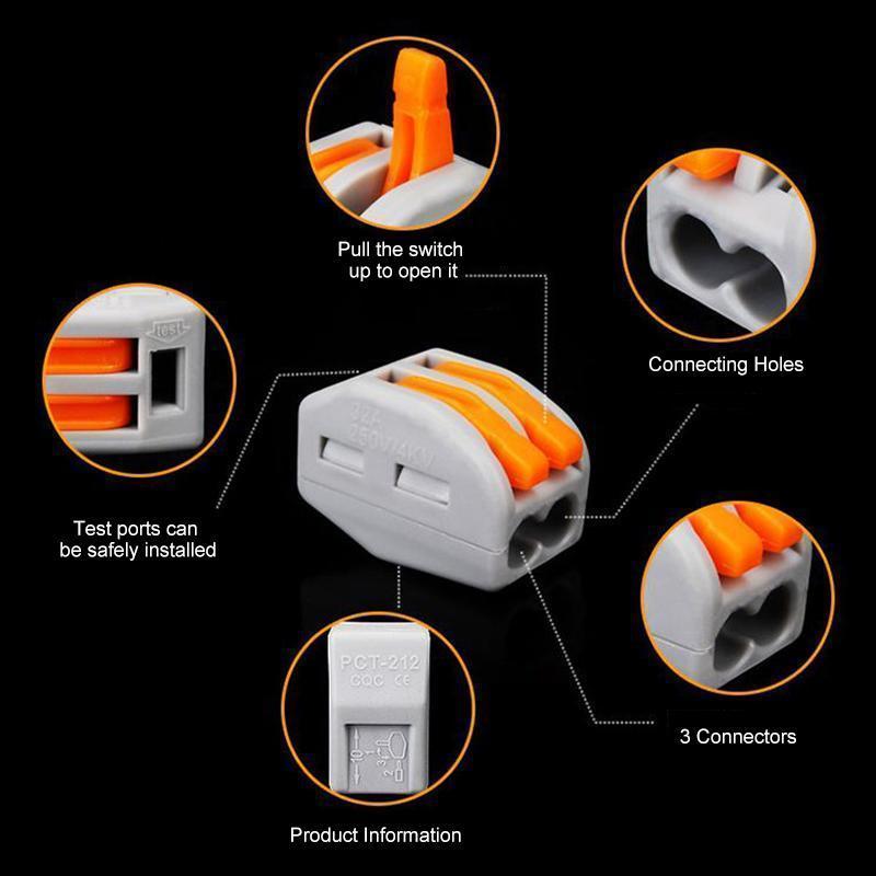 Universal Wire Connector Terminal Block til hurtig ledningsføring