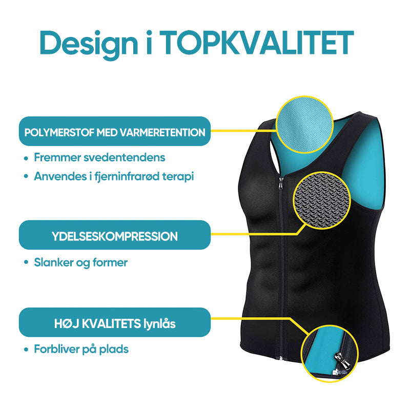 Kompressionsvest med lynlås