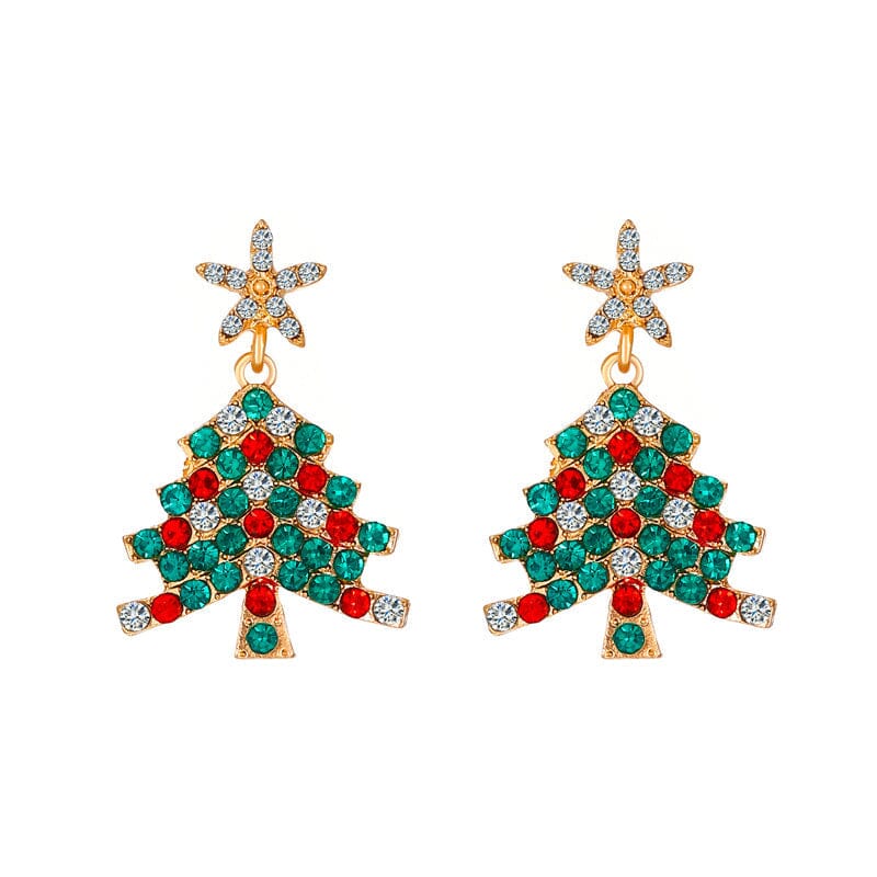 Sparkling Christmas Tree Earrings