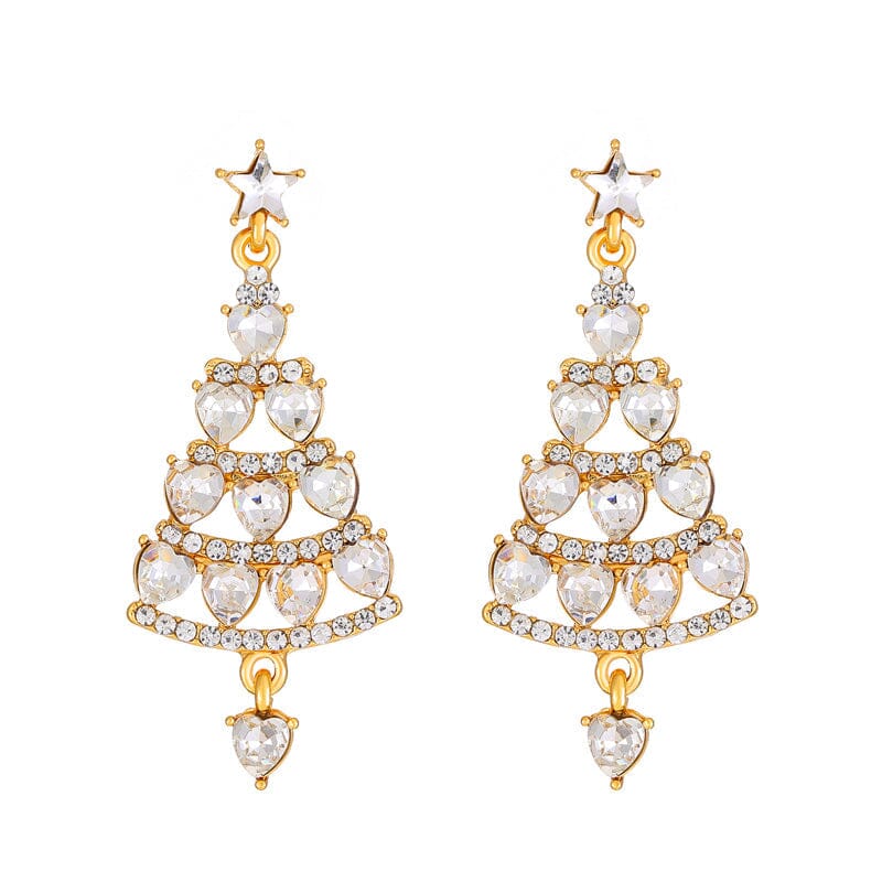 Sparkling Christmas Tree Earrings